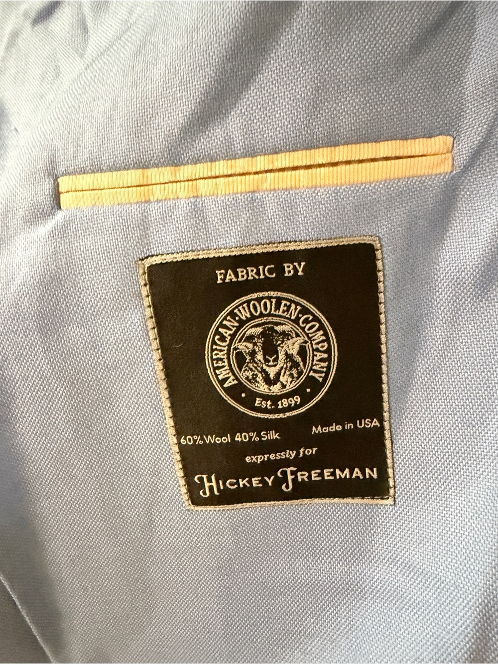 Hickey Freeman Light Blue Two-Button Blazer - Picture 5 of 12